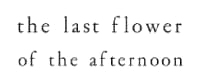 卒業生のブランド【the last flower of the afternoon】